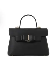 リボンベルトワンハンドルバッグ 2WAY 黒のサムネイル
