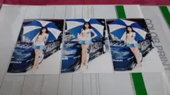 レースクイーン 写真 はがきサイズ 3枚 MINOLTA アイドル タレント