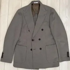 ダブルブレスト　ジャケット　チェック