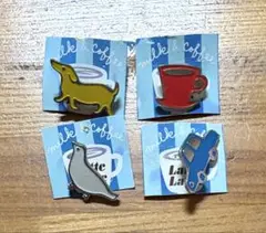 ミルクとコーヒー ピンバッジ 4個セット