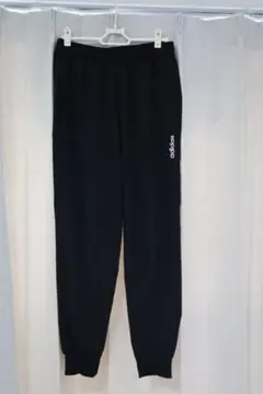 adidas ブラックジャージパンツM