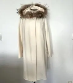 LOUNIE ルーニィ オフホワイト　2way ウールコート　36サイズ