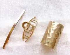 ゴールドヘアアクセサリー　3点セット♪