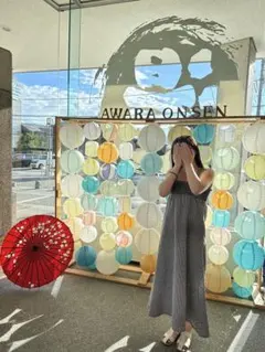 flower ギンガムチェック キャミワンピース