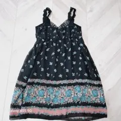 レビジュ 花柄ノースリーブワンピース M
