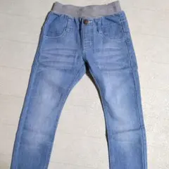 ライトブルーデニムパンツ ゴムウエスト120cm