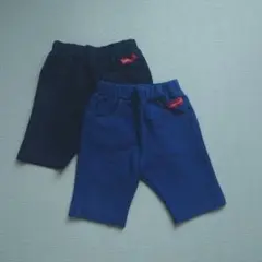 ミキハウス 半ズボン S ネイビー 2枚セット
