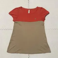 [良品]BURBERRY バーバリー 半袖Tシャツ レッド ベージュ 38のサムネイル