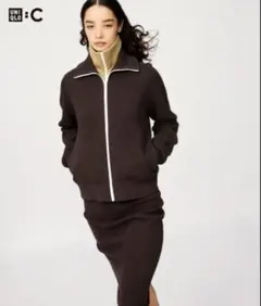 【試着のみ】UNIQLO C ミラノリブフルジップカーディガン