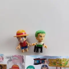 テレビアニメワンピース　ミニプレイドール　ルフィ　ゾロ