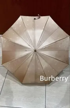 Burberry 長傘 雨傘 ベージュ ホースロゴ　訳アリ
