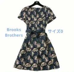ブルックスブラザーズ キーネック ショートスリーブドレス ワンピース 花柄