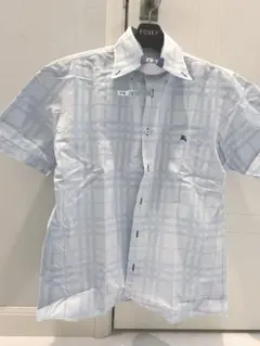 BURBERRY BLACK LABEL 半袖シャツ サイズ2 ブルー