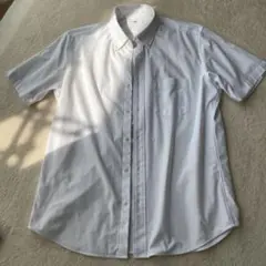 UNIQLO 半袖ボタンダウンシャツ L ホワイト