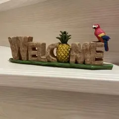 WELCOMEボード パイナップル オウム トロピカル インテリアのサムネイル