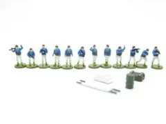 4 塗装しました 連邦軍風(青色) 1/150 ジオラマ人間 軍人Ver.