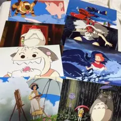 ジブリ　ポストカード　トトロ　千と千尋の神隠し　紅の豚　もののけ姫