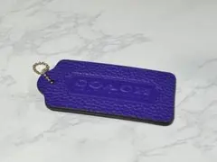 COACH コーチ タグチャーム キーホルダー バッグチャーム パープル