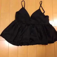 しまむらLutique 黒 フリルビスチェ Lサイズ