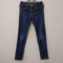 サムシング ダークブルー スキニーデニムパンツ