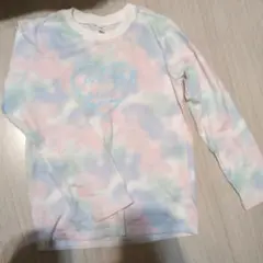 140cm パステルカラー ハートプリント 長袖　Tシャツ