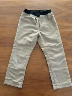 子供用ベージュパンツ 裏フリース 110cm ウエストゴム