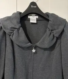 【René 】グレー　ジャケット　36 パール　ルネのサムネイル