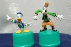 ドナルドダックとグーフィー フィギュア2体セット ボトルキャップ