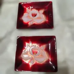 【新品】安藤七宝店　Ando Cloisonné　七宝焼　カトレア柄　絵皿　2枚のサムネイル