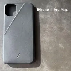 【新品未使用】iPhone11 Pro Max用　本革ケース　ブラック