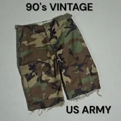90'sビンテージ US ARMY 官給品カーゴショーツウッドランドカモ短パンのサムネイル