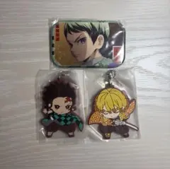 鬼滅の刃 ラバーマスコット 缶バッジ