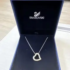 美品！SWAROVSKI スワロフスキー ハート型ネックレス オープンハート