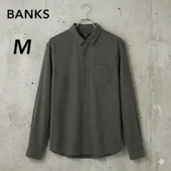 BANKS メンズ 長袖シャツ M オリーブ サーフ系のサムネイル