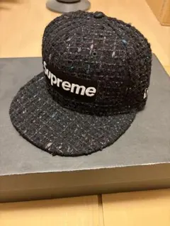 Supreme 新作 ツイード ベースボールキャップ ブラック 7 1/2 新品