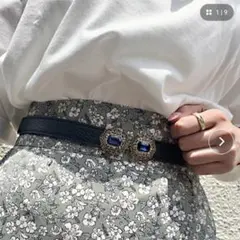 apres jour　レトロビジューゴムベルト　アプレジュール　古着　レトロ