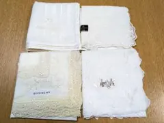 Givenchy & Courage LANCETTI 他ハンカチ 4枚セット