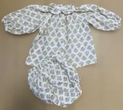 MON BEBE 花柄のセットアップ（シャツとブルマ）