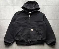 00年代USA製Carhartt カーハートアクティブジャケット 黒M 00s～ carhartt カーハート ブラック ダック アクティブ