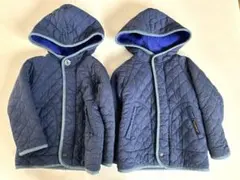 ⭐︎双子ちゃん⭐︎ネイビー キルティング ジャケット2点まとめ 110cm フード