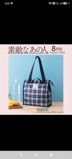 素敵なあの人　付録　PEANUTS × NEWYORKER　ショッピングバッグのサムネイル