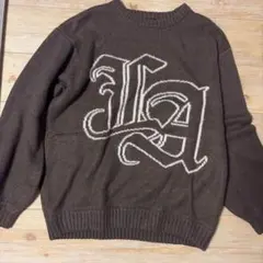 XLARGE クルーネック ニット セーター ブラウン Lのサムネイル