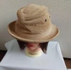 【★中古品★】中折れコーデュロイハットベージュ