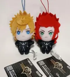 キングダム ハーツ　マスコット ぬいぐるみ　アクセル、ロクサス