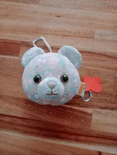 クfafa クマぬいぐるみ型花柄パスケース・定期入れ