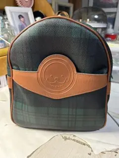 子供用　タータンチェック柄　通園リュック 合成皮革製