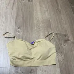 未使用ヨガウェア スポーツブラ ベージュ×ブルーのサムネイル
