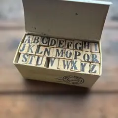 木製アルファベットスタンプセット