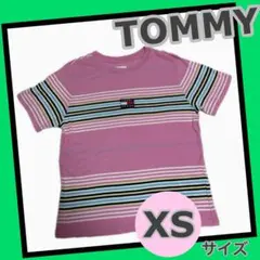 ♥️TOMMY♥️ピンク ストライプ Tシャツ XSサイズ
