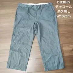 古着 dickies ワークパンツ チャコール タグ無し W102cm グレー
